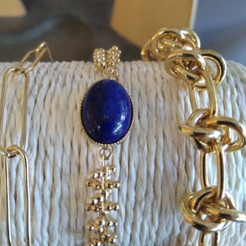 Bracelet ajustable Carmen lapis lazuli (Viadoli)