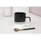 Stoneware mug Cyl, black and white (Kinta)