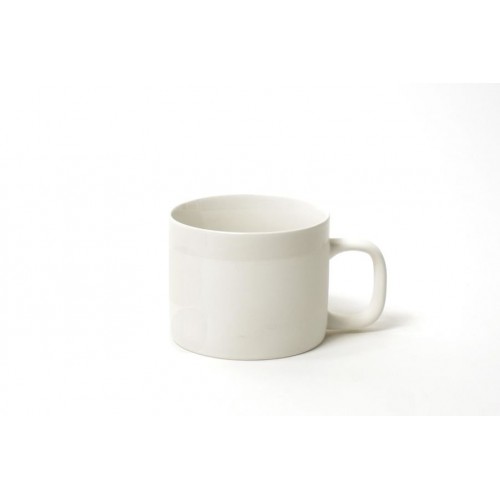 Stoneware cup Cyl, mat & bright white (Kinta)