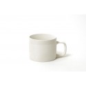 Stoneware cup Cyl, mat & bright white (Kinta)