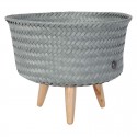 Basket for plant Up low, Eucalyptus grey (Handed By)