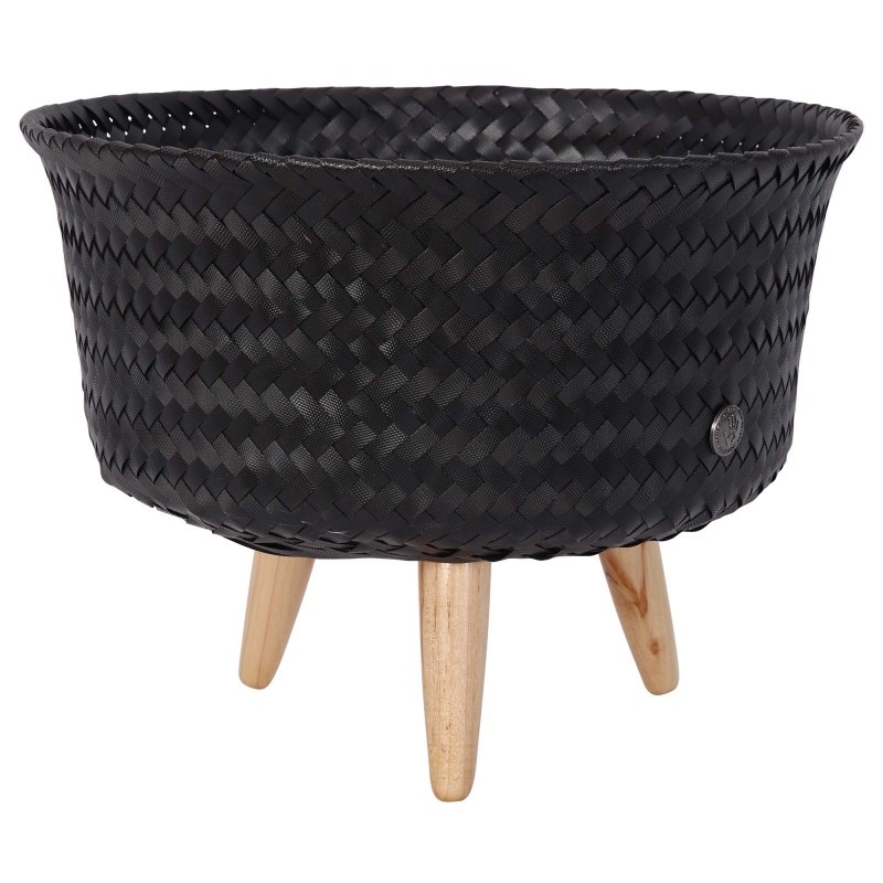 Basket for plant Up low, black (Handed By)