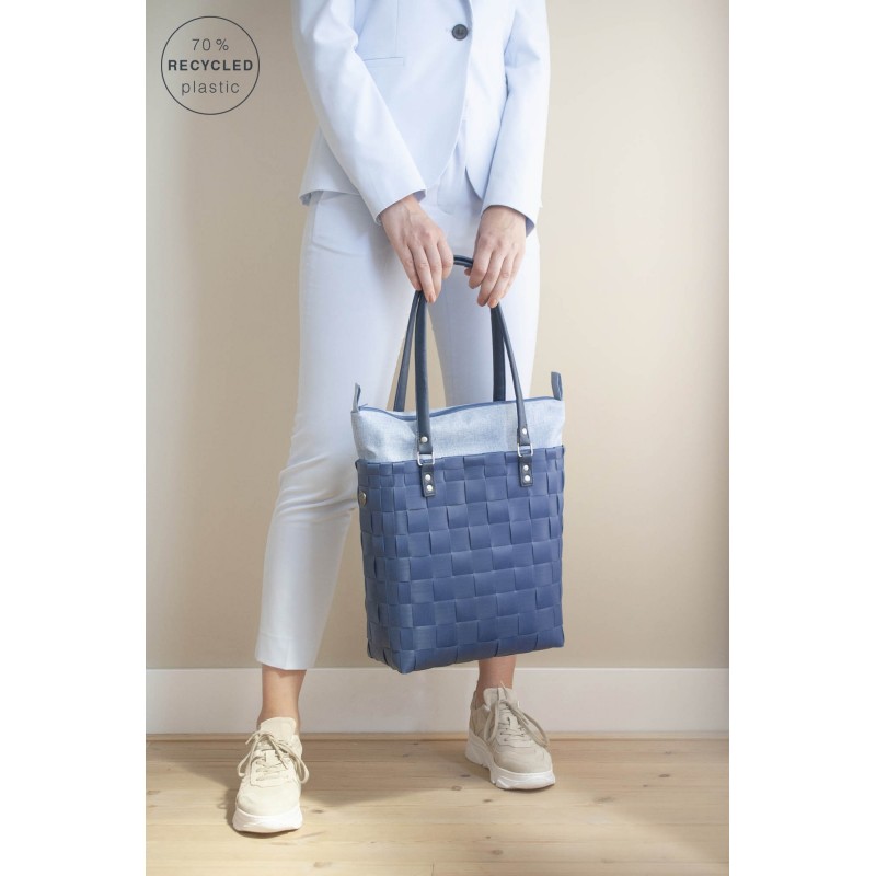 Sac urbain Soho en plastique recycl bleu fonc Handed By