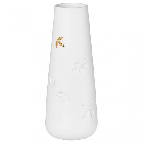 Vase en porcelaine décor Feuille dorée MM (Räder)