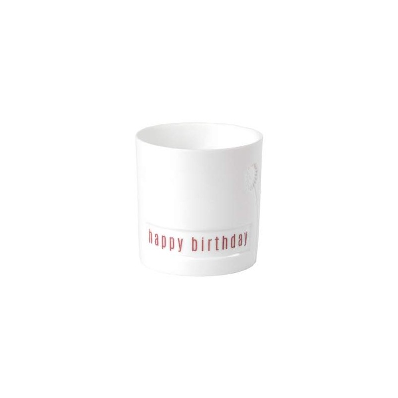 Little porcelaine tealight Happy Birthday (Räder)