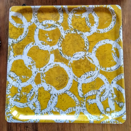 Square tray, Yellow bangles (Lalie Design)