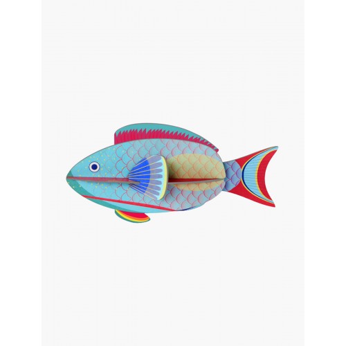 Wall totem little fish, Parrot fish (Studio ROOF)