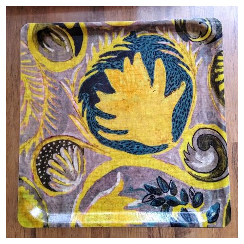 Square tray, Yellow Copacabana (Lalie Design)