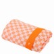 Vintage shopping bag, checkered apricot orange (La Carafe)
