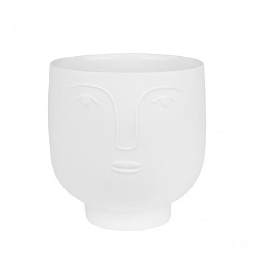 Cache-pot visage en porcelaine, Floris (Räder)
