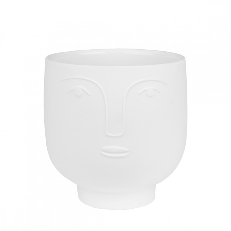 Cache-pot visage en porcelaine, Floris (Räder)