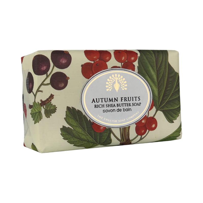 Fruits d'automne - papier vintage blanc & baies