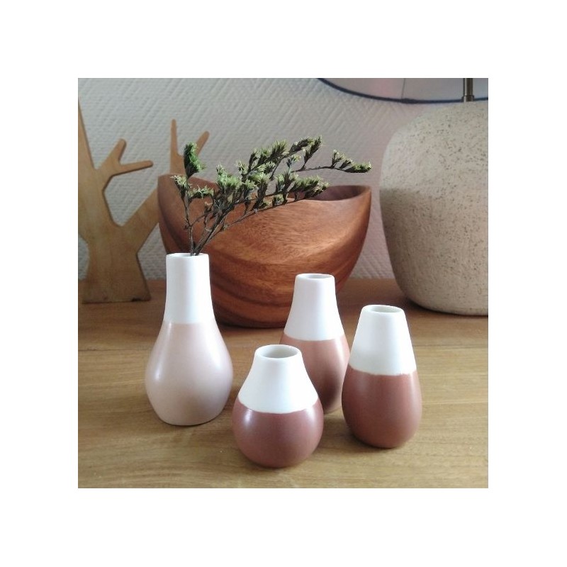 Set de 4 mini vases bruns (Räder)