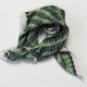 Small square silk scarf, Oslo green (Les Belles Vagabondes)