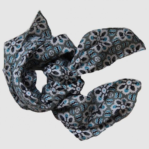 Small square silk scarf , Marrakech kaki (Les Belles Vagabondes)