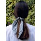 Small square silk scarf, Marrakech kaki (Les Belles Vagabondes)