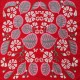 Foulard carré en soie, Tahiti rouge (Les Belles Vagabondes)