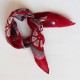 Small square silk scarf,Tahiti red (Les Belles Vagabondes)