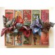 Small square silk scarf, boxes (Les Belles Vagabondes)
