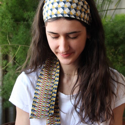 Silk headband, Berlingot yellow (Les Belles Vagabondes)