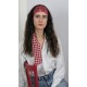 Silk headband, Berlingot red (Les Belles Vagabondes)