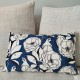 Cotton cushion 1930 Gold, caramel (Oiseaux Muses)