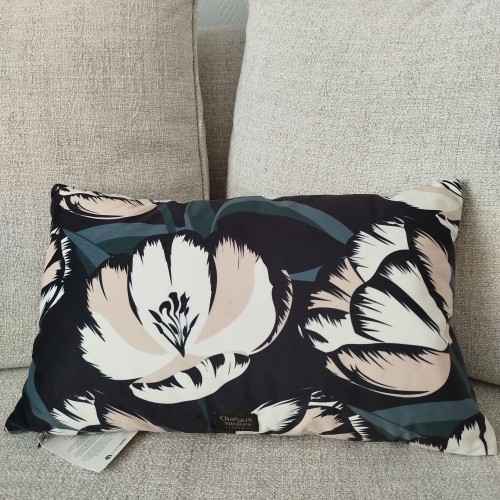 Cotton cushion 1930 Gold, caramel (Oiseaux Muses)