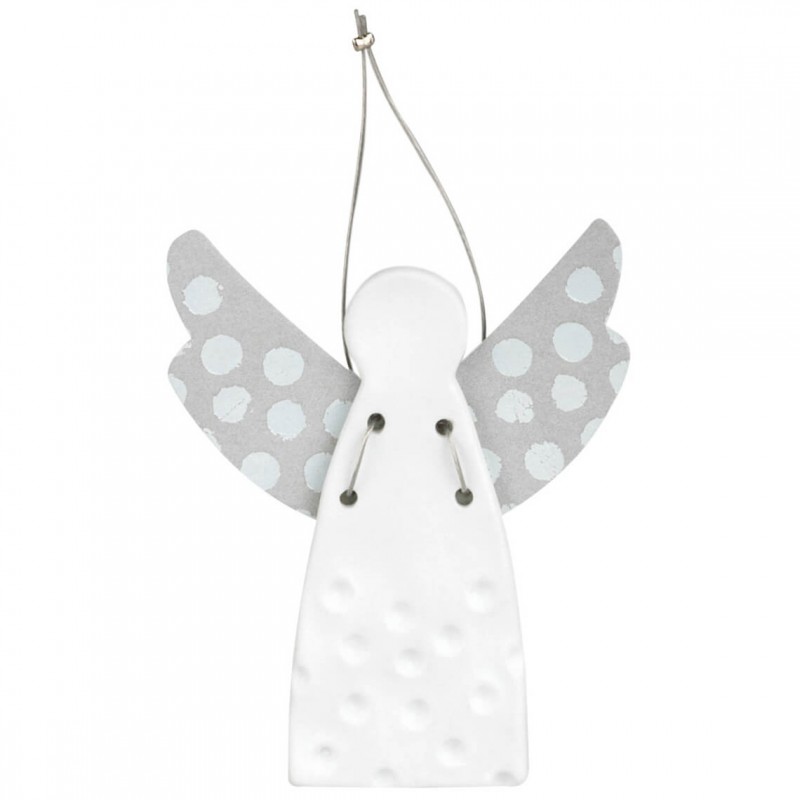 Ange en porcelaine à suspendre, Pois (Räder)