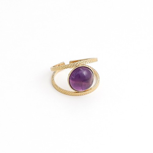 Bague ajustable, Chloé améhyste (Viadoli)