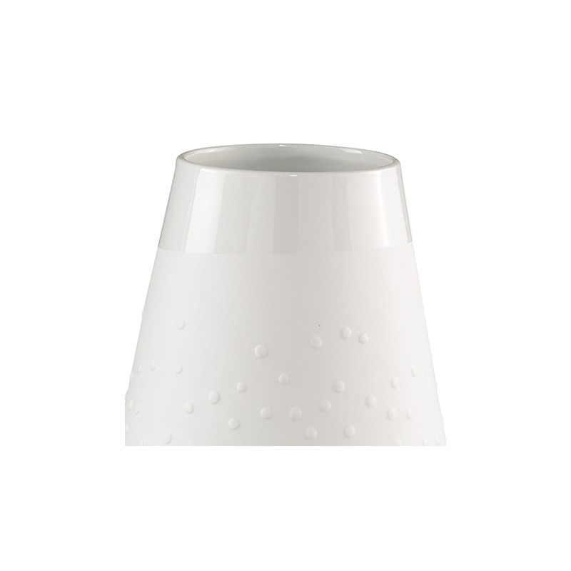 Vase en porcelaine, détail Plumetis (Räder)