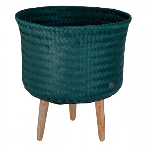 Basket for plant Up mid, blue green (Handed By)