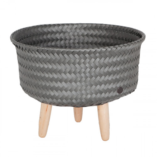 Basket for plant Up low, dark grey (Handed By)