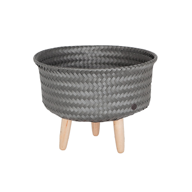 Basket for plant Up low, dark grey (Handed By)