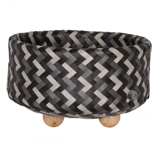 Basket with round base, Dark grey (Handed By)