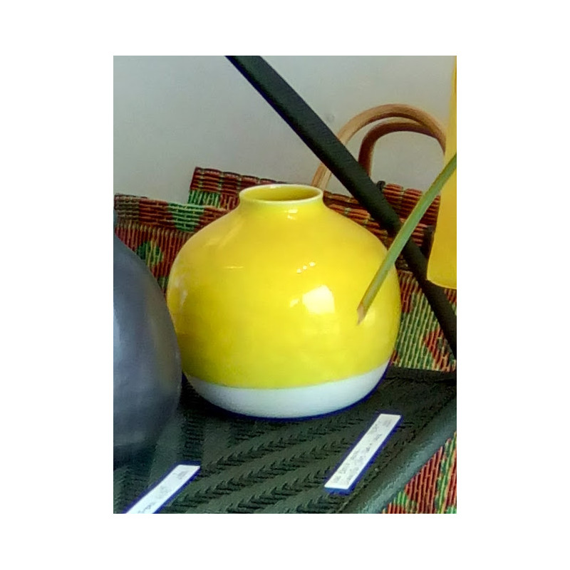 Vase Nèfle jaune citron (Jars Céramistes)