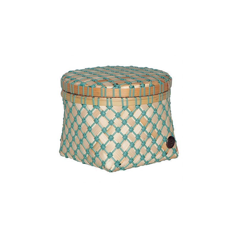 Bamboolastic basket box, Green stone (Handed By)