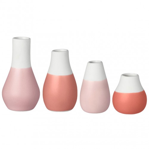 Set of 4 mini vases grey (Räder)
