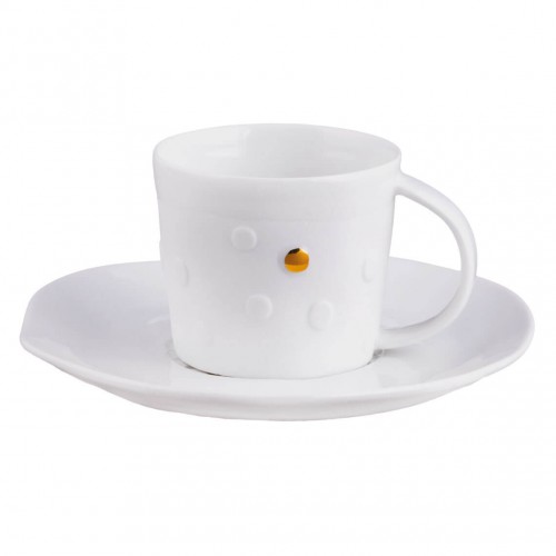 Coffee cup with plate porcelain, Mix & Math (Räder)