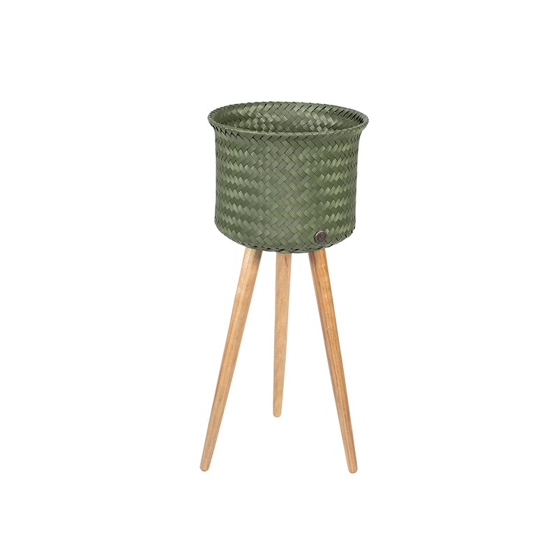 Basket for plant Up high, dark khaki green (Handed By)