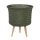 Basket for plant up mid, dark kaki green (Handed By)