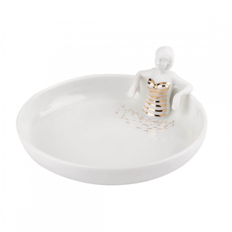 Little porcelain bowl swimming girl (Räder) (Räder)