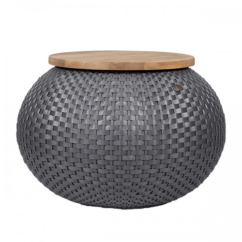 Table basse Halo, gris foncé (Handed By)