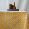 Tissu coton enduit, Mosaïque jaune (Fleur de Soleil)