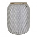 Bedside table Halo, pale grey (Handed By)
