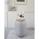 Halo bedside table, pale grey (Handed By)