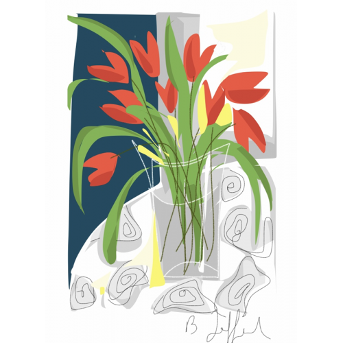 Affiche Les Tulipes de Sandrine 30 cm x 40 cm (Bénédicte Jaffart)