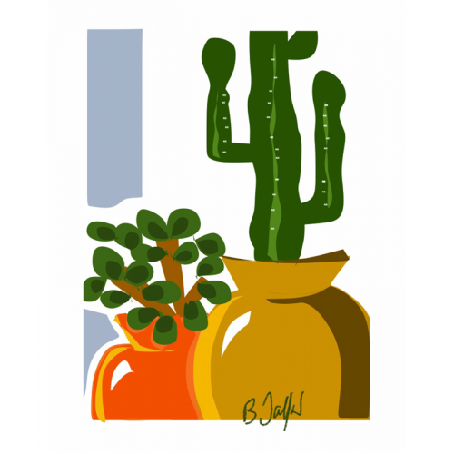 Affiche Le Cactus 30 cm x 40 cm (Bénédicte Jaffart)