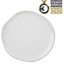 Set of 2 Large plates with irregular golden edge (Räder)