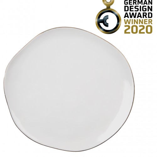 Large plate with irregular golden edge (Räder)