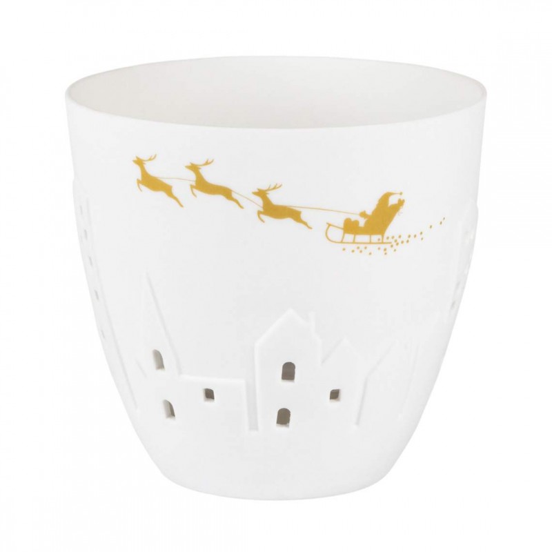 Christmas porcelain tealight, Christmas father (Räder)